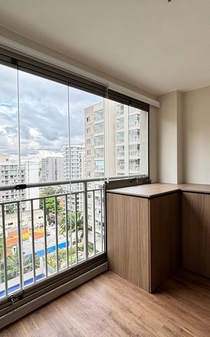 Apartamento para alugar com 44m², 1 quarto e 1 vaga Apartamento para alugar com 44m², 1 quarto e 1 vagaVaranda