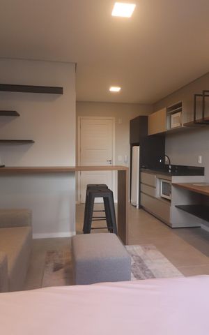 Studio à venda com 25m², 1 quarto e sem vagaCozinha/Sala/Quarto