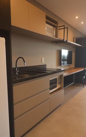 Studio à venda com 24m², 1 quarto e 1 vagaSala/Cozinha/Quarto