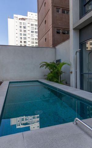 Apartamento para alugar com 28m², 1 quarto e sem vaga Apartamento para alugar com 28m², 1 quarto e sem vagaÁrea Comum - Piscina