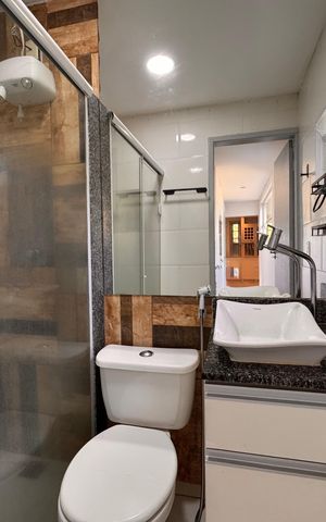 Casa de condomínio para alugar com 100m², 2 quartos e 2 vagasBanheiro Social