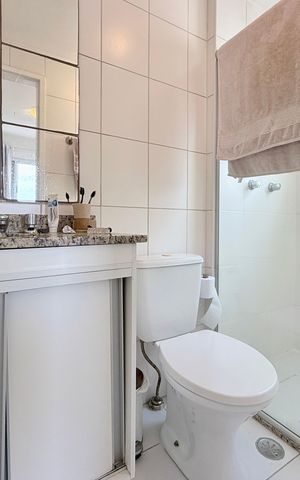 Apartamento à venda com 59m², 2 quartos e 1 vagaBanheiro Suíte 