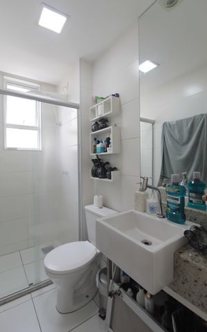 Apartamento para alugar com 55m², 2 quartos e sem vagaBanheiro da Suite