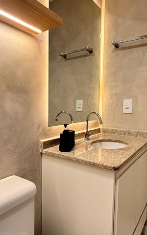 Apartamento para alugar com 24m², 1 quarto e sem vaga Apartamento para alugar com 24m², 1 quarto e sem vagaBanheiro da Suíte