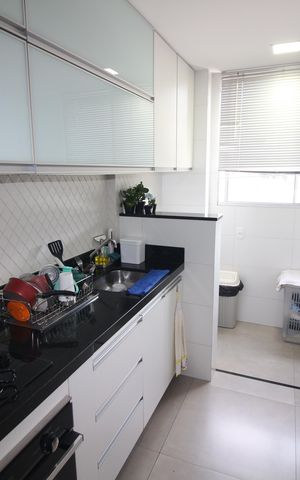 Apartamento à venda com 79m², 3 quartos e 2 vagasCozinha e Área de Serviço