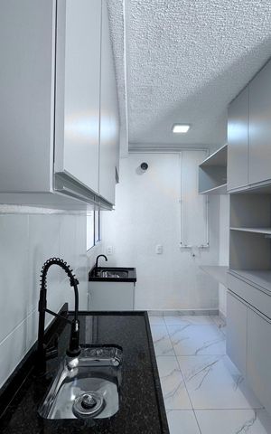 Apartamento à venda com 43m², 2 quartos e 1 vaga Apartamento à venda com 43m², 2 quartos e 1 vagaCozinha e Área de Serviço