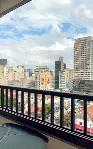 Studio para alugar com 25m², 1 quarto e sem vaga Studio para alugar com 25m², 1 quarto e sem vagaVaranda