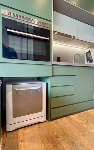 Studio para alugar com 25m², 1 quarto e sem vaga Studio para alugar com 25m², 1 quarto e sem vagaDetalhe da cozinha