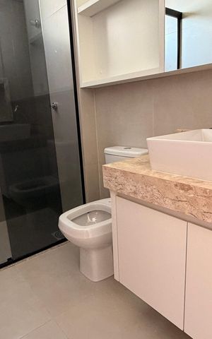 Apartamento para alugar com 74m², 2 quartos e 1 vaga Apartamento para alugar com 74m², 2 quartos e 1 vagaBanheiro da Suíte 1