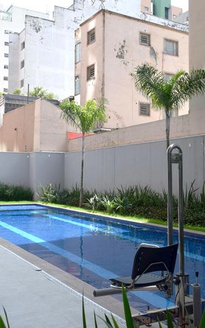 Studio à venda com 25m², 1 quarto e sem vagaPiscina