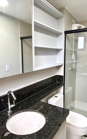 Studio para alugar com 34m², 1 quarto e sem vaga Studio para alugar com 34m², 1 quarto e sem vagaBanheiro