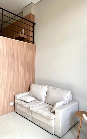 Studio para alugar com 34m², 1 quarto e sem vaga Studio para alugar com 34m², 1 quarto e sem vagaSala