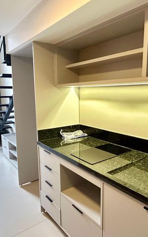 Studio para alugar com 34m², 1 quarto e sem vaga Studio para alugar com 34m², 1 quarto e sem vagaCozinha