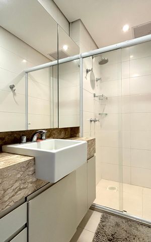 Apartamento para alugar com 56m², 1 quarto e 1 vaga Apartamento para alugar com 56m², 1 quarto e 1 vagaBanheiro