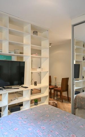 Studio para alugar com 38m², 1 quarto e 1 vagaQuarto