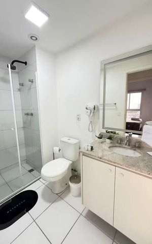 Apartamento para alugar com 41m², 1 quarto e 1 vaga Apartamento para alugar com 41m², 1 quarto e 1 vagaBanheiro