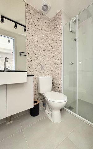 Studio à venda com 25m², 1 quarto e sem vaga Studio à venda com 25m², 1 quarto e sem vagaBanheiro