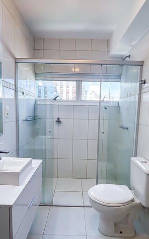 Apartamento à venda com 69m², 1 quarto e 1 vaga Apartamento à venda com 69m², 1 quarto e 1 vagaBanheiro de Suíte