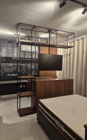 Studio para alugar com 30m², 1 quarto e sem vaga Studio para alugar com 30m², 1 quarto e sem vagaSala / Quarto