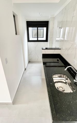 Apartamento à venda com 40m², 2 quartos e sem vaga Apartamento à venda com 40m², 2 quartos e sem vagaCozinha e Área de Serviço