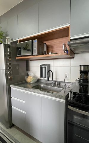 Apartamento à venda com 34m², 2 quartos e sem vaga Apartamento à venda com 34m², 2 quartos e sem vagaCozinha e Área de Serviço