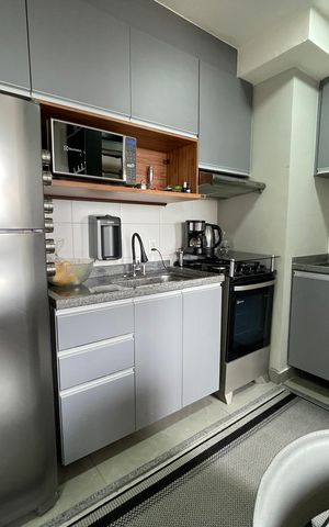Apartamento à venda com 34m², 2 quartos e sem vaga Apartamento à venda com 34m², 2 quartos e sem vagaCozinha e Área de Serviço