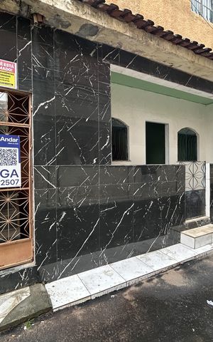 Casa para alugar com 50m², 1 quarto e sem vagaFachada + Placa