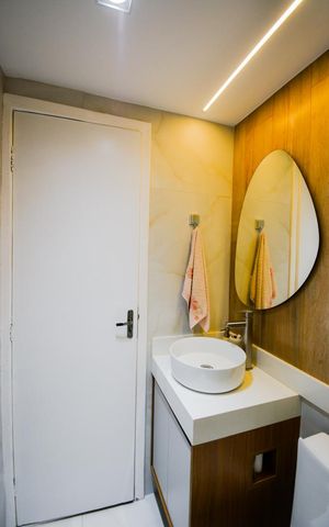 Apartamento à venda com 62m², 2 quartos e 1 vagaBanheiro Social