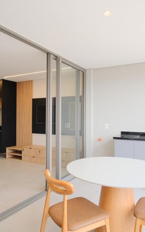 Studio para alugar com 42m², 1 quarto e 1 vagaVaranda
