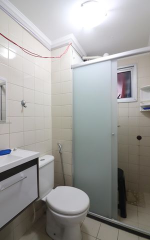 Apartamento à venda com 55m², 2 quartos e 1 vagaBanheiro Social
