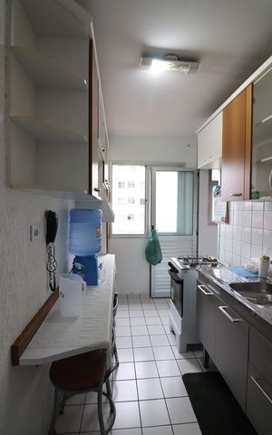 Apartamento à venda com 55m², 2 quartos e 1 vagaCozinha e Área de Serviço