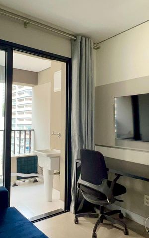 Studio para alugar com 34m², 1 quarto e sem vaga Studio para alugar com 34m², 1 quarto e sem vagaSala