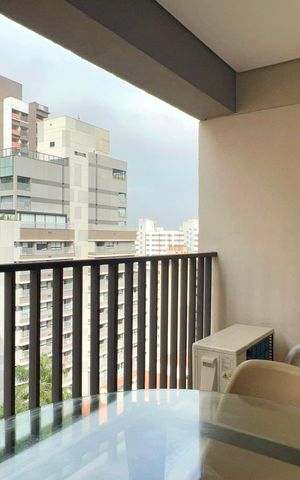 Studio para alugar com 34m², 1 quarto e sem vaga Studio para alugar com 34m², 1 quarto e sem vagaVaranda