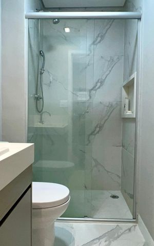 Studio para alugar com 34m², 1 quarto e sem vaga Studio para alugar com 34m², 1 quarto e sem vagaBanheiro