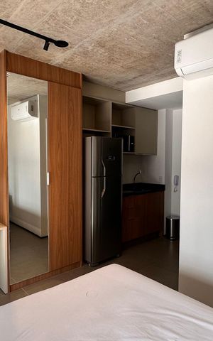 Studio para alugar com 24m², 1 quarto e sem vaga