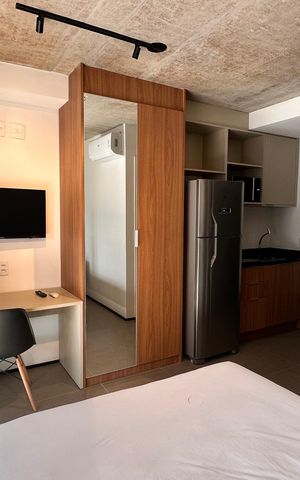 Studio para alugar com 24m², 1 quarto e sem vaga