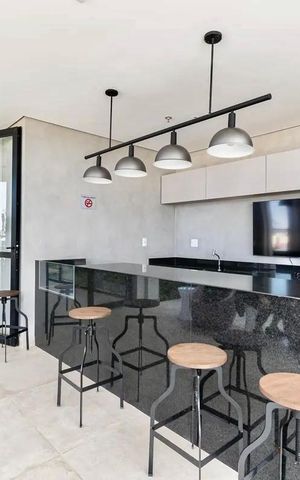 Studio para alugar com 26m², 1 quarto e 1 vaga Studio para alugar com 26m², 1 quarto e 1 vagaÁrea comum - Churrasqueira