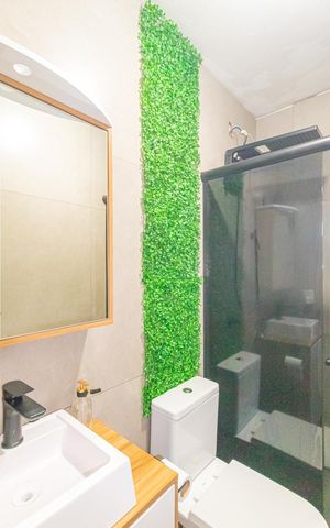 Casa de condomínio à venda com 45m², 2 quartos e 1 vaga Casa de condomínio à venda com 45m², 2 quartos e 1 vagaBanheiro