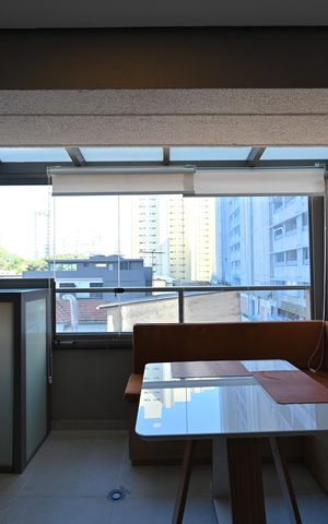 Studio para alugar com 32m², 1 quarto e sem vagaVaranda
