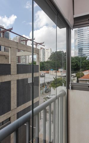 Studio para alugar com 24m², 1 quarto e sem vaga Studio para alugar com 24m², 1 quarto e sem vagaVaranda