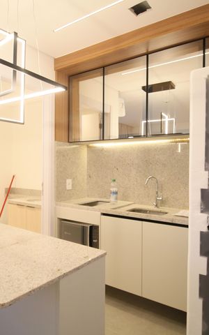 Studio para alugar com 29m², 1 quarto e sem vagaCozinha da Kitnet