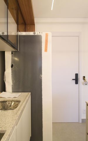 Studio para alugar com 29m², 1 quarto e sem vagaCozinha da Kitnet