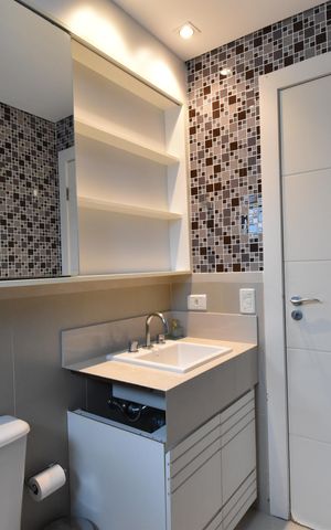 Apartamento à venda com 57m², 1 quarto e 1 vagaBanheiro