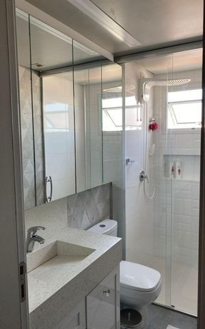 Apartamento para alugar com 66m², 2 quartos e 1 vaga Apartamento para alugar com 66m², 2 quartos e 1 vagaBanheiro 1