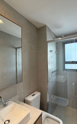 Apartamento para alugar com 81m², 2 quartos e 1 vaga Apartamento para alugar com 81m², 2 quartos e 1 vagaBanheiro 1