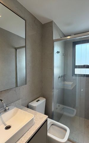 Apartamento para alugar com 81m², 3 quartos e 1 vaga Apartamento para alugar com 81m², 3 quartos e 1 vagaBanheiro 1