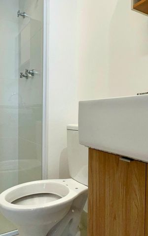 Studio para alugar com 26m², 1 quarto e sem vaga Studio para alugar com 26m², 1 quarto e sem vagaBanheiro
