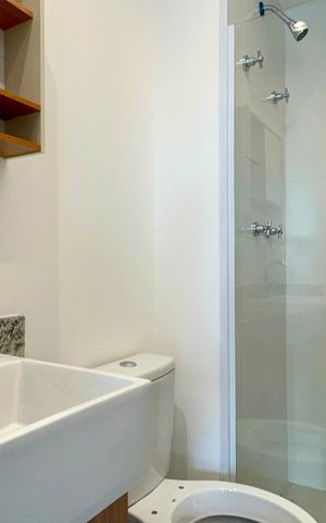 Studio à venda com 26m², 1 quarto e sem vaga Studio à venda com 26m², 1 quarto e sem vagaBanheiro