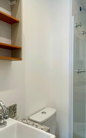 Studio à venda com 26m², 1 quarto e sem vaga Studio à venda com 26m², 1 quarto e sem vagaBanheiro