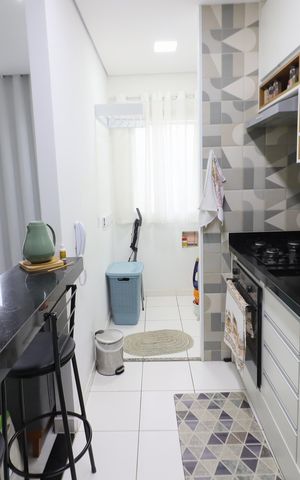 Apartamento à venda com 46m², 2 quartos e 1 vagaCozinha e Área de Serviço